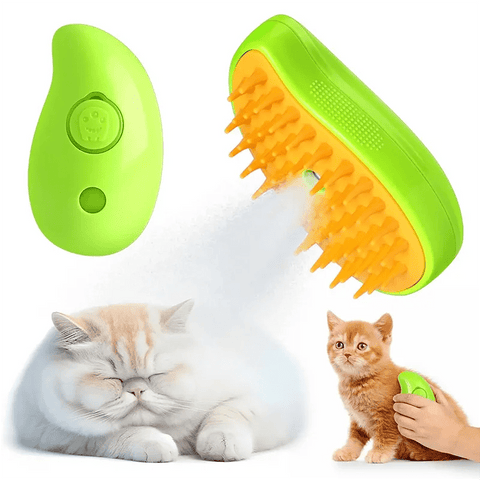 3 in 1 Dog Steamer Brush Electric Spray Cat Hair Brush Comb Massage Pet Grooming Remove Tangles and Loose Hair Supplies Steamy - EveryWares