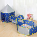 3 in 1 Portable Rocket Children's Tent Camping Tent Kids Ball Pool Play House Tunnel Tent - EveryWares