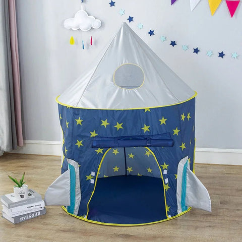 3 in 1 Portable Rocket Children's Tent Camping Tent Kids Ball Pool Play House Tunnel Tent - EveryWares