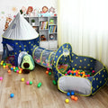 3 in 1 Portable Rocket Children's Tent Camping Tent Kids Ball Pool Play House Tunnel Tent - EveryWares