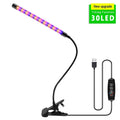 30 - 150 LED USB Grow Light Phytolamp for Plants with Control Full Spectrum Fitolamp Lights Home Flower Seedling Clip Phyto Lamp - EveryWares