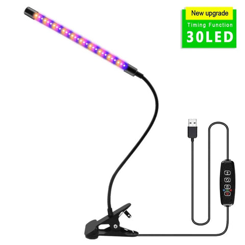 30 - 150 LED USB Grow Light Phytolamp for Plants with Control Full Spectrum Fitolamp Lights Home Flower Seedling Clip Phyto Lamp - EveryWares