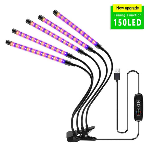 30 - 150 LED USB Grow Light Phytolamp for Plants with Control Full Spectrum Fitolamp Lights Home Flower Seedling Clip Phyto Lamp - EveryWares