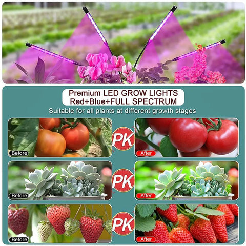 30 - 150 LED USB Grow Light Phytolamp for Plants with Control Full Spectrum Fitolamp Lights Home Flower Seedling Clip Phyto Lamp - EveryWares