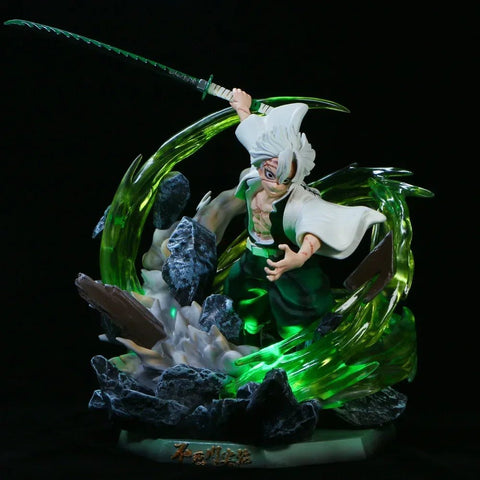 30cm Demon Slayer Figure Gk Shinazugawa Sanemi Wind Column Luminous Pvc Action Figure Collection - EveryWares