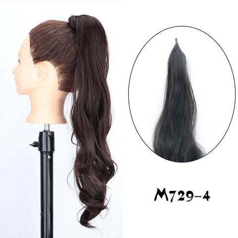 30Inch Synthetic Pony Tail Long Wavy Layered Flexible Wrap Around Fake Pony Tail Hair Extensions Wave - EveryWares