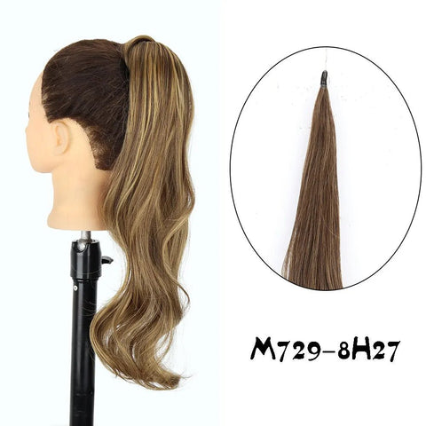 30Inch Synthetic Pony Tail Long Wavy Layered Flexible Wrap Around Fake Pony Tail Hair Extensions Wave - EveryWares