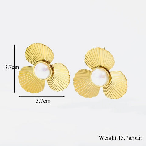 316L Stainless Steel Creative Earrings For Women Girl Fashion Waterproof Ear Jewelry - EveryWares