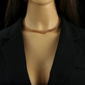 316L Stainless Steel Gold Color Thick Chain Choker Necklace - EveryWares