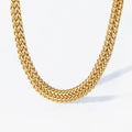 316L Stainless Steel Gold Color Thick Chain Choker Necklace - EveryWares