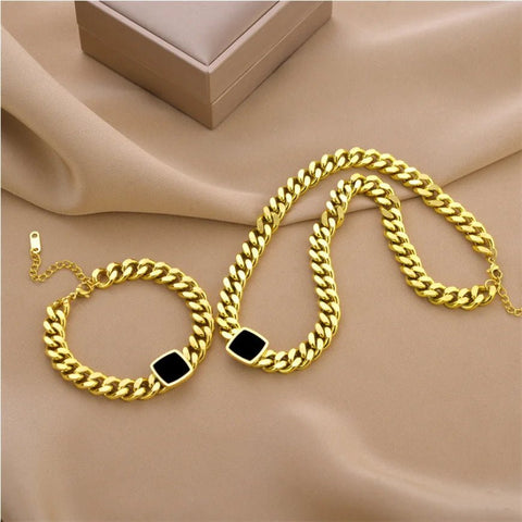 316L Stainless Steel Thick Chain Bracelet Necklaces and Pendants - EveryWares