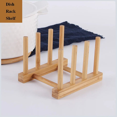 3/6 Layer Bamboo Dish Rack Kitchen Organizer Drying Rack Drainer Storage Holder Kitchen Accessories Organizer Dish Drainer Shelf - EveryWares