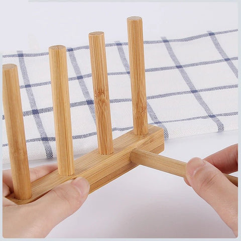 3/6 Layer Bamboo Dish Rack Kitchen Organizer Drying Rack Drainer Storage Holder Kitchen Accessories Organizer Dish Drainer Shelf - EveryWares