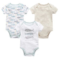 3/6 pcs/lot Bodysuits Cotton Short Sleeve Infant Clothing - EveryWares