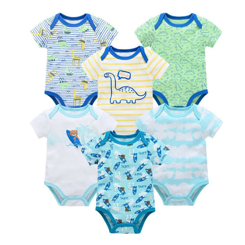 3/6 pcs/lot Bodysuits Cotton Short Sleeve Infant Clothing - EveryWares