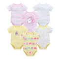 3/6 pcs/lot Bodysuits Cotton Short Sleeve Infant Clothing - EveryWares