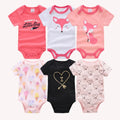 3/6 pcs/lot Bodysuits Cotton Short Sleeve Infant Clothing - EveryWares