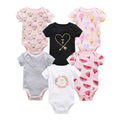 3/6 pcs/lot Bodysuits Cotton Short Sleeve Infant Clothing - EveryWares