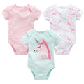 3/6 pcs/lot Bodysuits Cotton Short Sleeve Infant Clothing - EveryWares