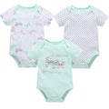 3/6 pcs/lot Bodysuits Cotton Short Sleeve Infant Clothing - EveryWares