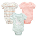 3/6 pcs/lot Bodysuits Cotton Short Sleeve Infant Clothing - EveryWares