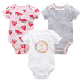 3/6 pcs/lot Bodysuits Cotton Short Sleeve Infant Clothing - EveryWares