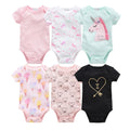 3/6 pcs/lot Bodysuits Cotton Short Sleeve Infant Clothing - EveryWares