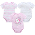 3/6 pcs/lot Bodysuits Cotton Short Sleeve Infant Clothing - EveryWares