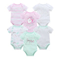 3/6 pcs/lot Bodysuits Cotton Short Sleeve Infant Clothing - EveryWares