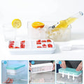 36/72/108 Grids Ice Cube Tray Plastic Ice Cube Maker Lid and Bin for Freezer - EveryWares