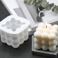 3D Cube Silicone Candle Mold DIY Crystal Epoxy Mould Small Round Ball Soap Molds Candle Making Tool Handcraft Decor Supplies - EveryWares