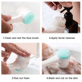 3D Double Silicone Facial Cleansing Brush Manual Massage Facial Brush Soft Bristles Exfoliator Double Sided Face Wash Brush - EveryWares