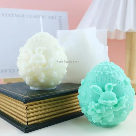 3D Egg Silicone Candle Mold Ball Soap Resin Plaster Mould Chocolate Cake Ice Making Set Home Decor Gift Easter Decorations - EveryWares