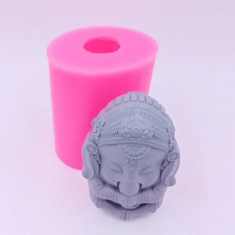 3D Ganesh Soap Candle Mold Silicone Mold for Candle Decorating Resin Epoxy Crafts Gypsum Statue Molds - EveryWares