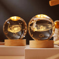 3D Laser Engraved Galaxy Crystal Ball Night Light - EveryWares