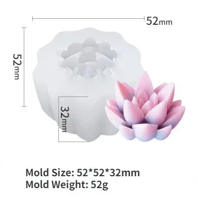 3D Silicone Candle Mold Forms Simulation Succulent Cactus Scented Candle Plant Flower Soap Aromatherapy Candle Making Mold Craft - EveryWares