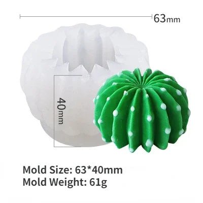 3D Silicone Candle Mold Forms Simulation Succulent Cactus Scented Candle Plant Flower Soap Aromatherapy Candle Making Mold Craft - EveryWares