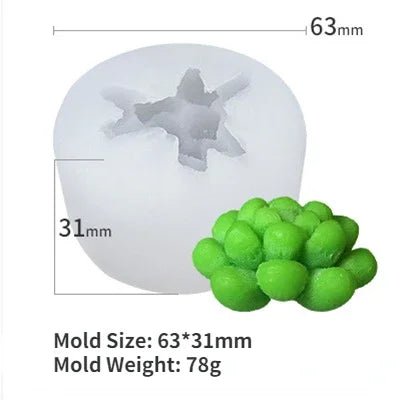 3D Silicone Candle Mold Forms Simulation Succulent Cactus Scented Candle Plant Flower Soap Aromatherapy Candle Making Mold Craft - EveryWares