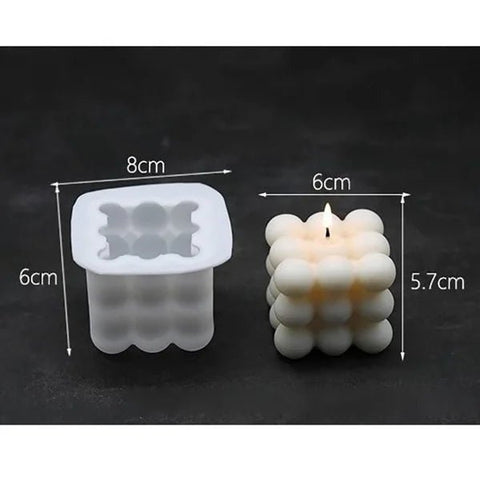 3D Square Candle Molds Soy Wax Silicone - EveryWares