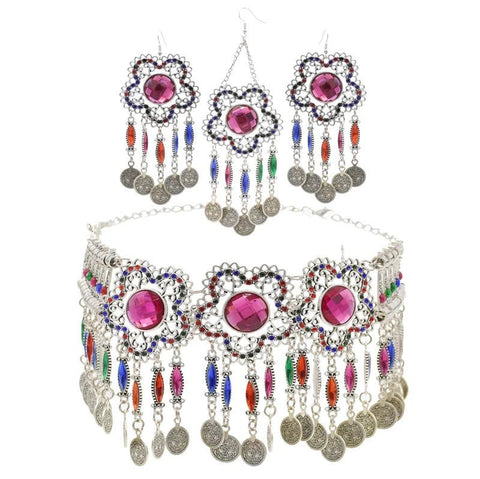 3PC Indian Afghan Jewelry Set Boho Ethnic Vintage - EveryWares