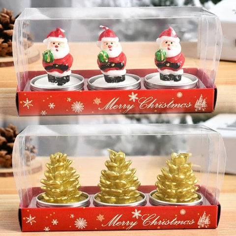 3pcs Christmas Candles, for Decorations - EveryWares