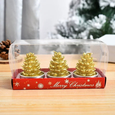 3pcs Christmas Candles, for Decorations - EveryWares