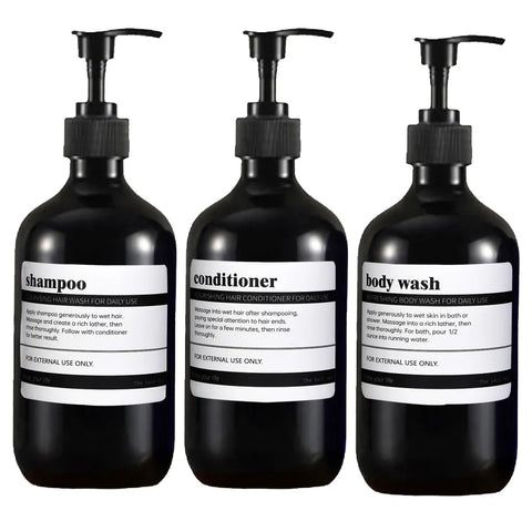 3Pcs Dispenser Bottles for Bathrooms - EveryWares