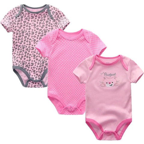 3Piece /Set Newborn Baby Clothes Summer Jumpsuit Tights Female Baby Pajamas And Baby Clothes Set - EveryWares