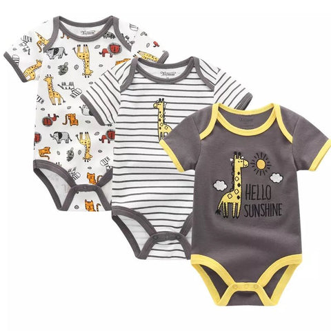 3Piece /Set Newborn Baby Clothes Summer Jumpsuit Tights Female Baby Pajamas And Baby Clothes Set - EveryWares