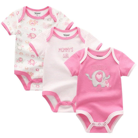 3Piece /Set Newborn Baby Clothes Summer Jumpsuit Tights Female Baby Pajamas And Baby Clothes Set - EveryWares