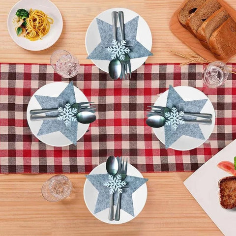 4/8Pcs Christmas Cutlery Holder Knife Fork Covers Table Décor - EveryWares