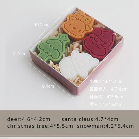 4pcs A Set of Christmas Candles Scented with Box - EveryWares