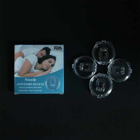 4PCS Magnetic Anti Snoring Silicone Nose Clip Sleeping Aid Apnea - EveryWares