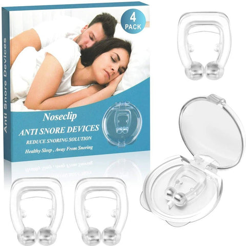 4PCS Magnetic Anti Snoring Silicone Nose Clip Sleeping Aid Apnea - EveryWares